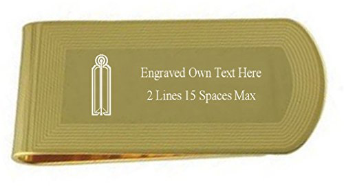 Select Gifts Junior Warden Gold Gravur Freimaurer Geld Clip mit Gravierten Schatulle