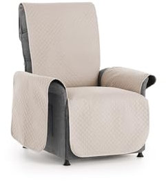 Textil-home Sesselschoner Sofaüberwurf Adele, 1 Sitzer/Relax - Reversibel gepolsterter Sofaschutz. Farbe Beige