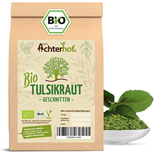 Tulsi Tee Bio (100g) Tulsikraut gerebelt indischer Basilikum