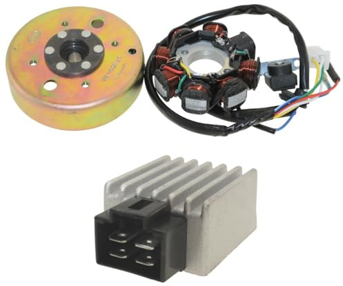 Citomerx Lichtmaschine und Spannungsregler | Für 50ccm 4-Takt China Roller, GY6, QMA, QMB Motor