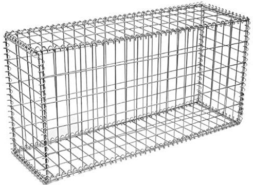 DEFACTO Gavión de 100 x 80 x 30 cm, para piedra, para pared, cesta de alambre, cesta de piedra, grosor de alambre: 4 mm, incluye 6 distanciadores