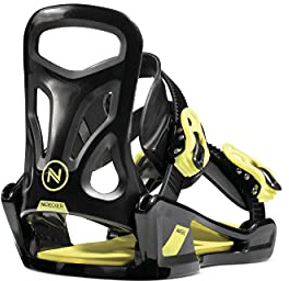 Nidecker Magic Fixations de Snowboard – Noir – Flex Souple, Confort léger et enfilage Facile pour Les débutants – Taille XS