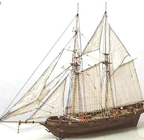 Guanan Segelboot Modell, Holzschiff Modelle, DIY Schiffsmodell Kit, Dekoration Modellbausatz Holz Schiff Bausatz Flaggschiff Holzmodell Spielzeug Kinder (400 * 150 * 270 mm)