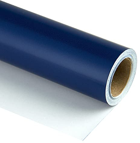 RUSPEPA Marine-Geschenkpapier Einfarbig Für Hochzeit, Geburtstag, Dusche, Glückwunsch Und Feiertag - 76 cm X 10 m