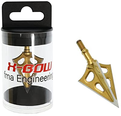 X-Bow FMA Edge, Jagdspitze, zum Aufschrauben auf Pfeile oder Bolzen | extrem langlebig und robust