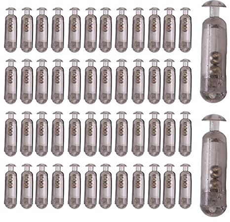 50 St 15 Mm Fiskeskallra Slitstarka Skallror Shake Fishing Lure Bete Insert Rörskallar för Fiske (Transparent svart)
