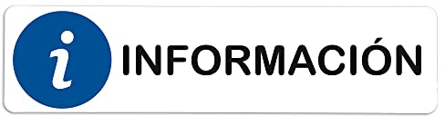 Becral® - Señal adhesiva de PVC INFORMACION | Placa puerta PVC BLANCO | Señal informativa | Cartel Puerta 200X50mm