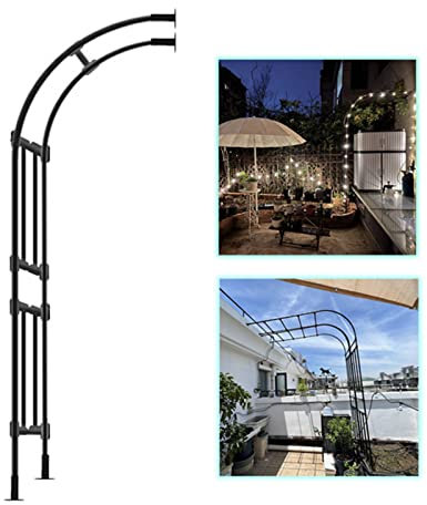 Rosenbogen Metall Halbbogen 60cm 90cm 120cm 150cm 180cm 220cm 240cm Gartenbogen Torbogen Für Kletterpflanzen Stabil Rankgitter Rankhilfe Wetterfest Rankbogen Rosengestell ( Color : Schwarz , Size : W6