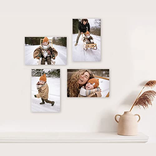 P Pevita [Pack 4] Cuadro personalizado con foto en Metacrilato. Cuadros de 14,8x21cm personalizado impreso en alta definición. Crea regalos personalizados y originales para decorar y regalar.