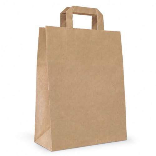 PACKY - Papiertüten Braun 26x35x12 cm - 50 Stück - Papiertaschen - Kraftpapier
