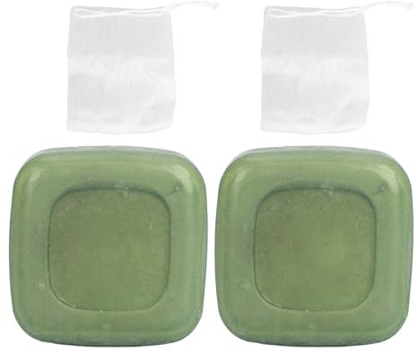 2 Piezas de Jabón de árbol de té, té Verde, Aceites Esenciales de Hierbas, Jabón en Barra, Jabón Amigable, Aceite de Agua Hecho a Mano, Reduce la Sequedad, Barra de Jabón