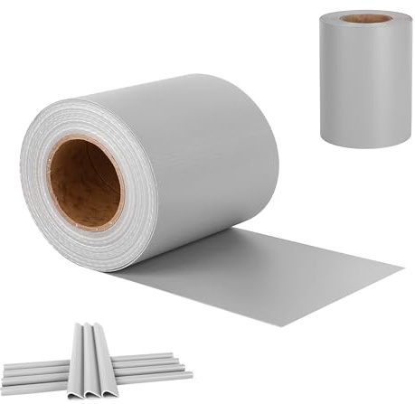 Aufun PVC Sichtschutzstreifen 70m x 19cm Doppelstabmatten Zaun - inkl. 30 Befestigungsclips, Zaunsichtschutz, Gartenzaun, Sichtschutz, Zaunfolie für Garten (Grau)