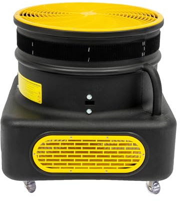 HarBin-Star Elektrische Gebläse mit 4 Räder, 750W Luftgebläse, Dauergebläse für aufblasbare Spielzeuge, 2800RPM Windmaschine (Gelb)