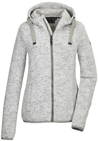 G.I.G.A. DX Damstickad fleecejacka/fleecejacka med huva GW 52 WMN KNTFLC JCKT, gebrochenes weiss, 48, 42233-000