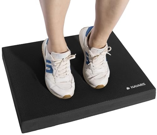 Navaris Balance Board Pad Balancekissen - 50 x 39 x 6,5 cm TPE Schaumstoff Matte - Balance Trainer für Physio Sport Gymnastik Yoga