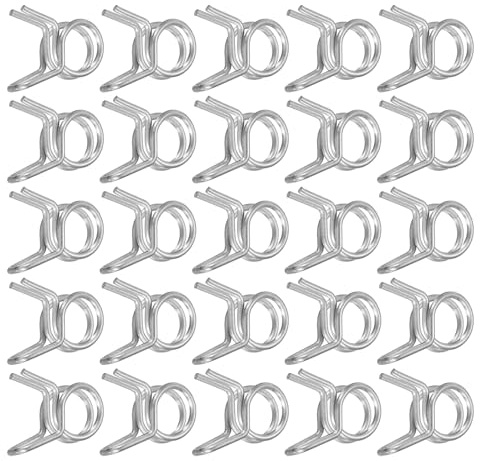 QUARKZMAN 25 Stk. Schlauchschellen, 5mm ID Benzinschlauch Schellen, Edelstahl Kraftstoffleitung Rohrschellen, Wasserleitung Luftschlauch Schlauchschelle Fastener