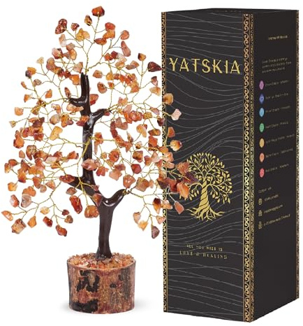 Yatskia Carnelian Crystal Tree, Crystals And Gemstones, Spiritual Gifts For Women, Decorative Home Accessories, Orange Decor Gemstone Tree, Crystal Ornaments, Meditation Gifts