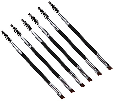 WEKADRIN 6pièces Pinceau Sourcil Biseauté Double Embout pour Sourcils Outils de Maquillage Applicateur