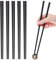 Jizxol 5 paia di bacchette, bacchette lavabili in lavastoviglie, bacchette per sushi, bacchette cinesi, 24 cm, in lega riutilizzabili, bacchette nere per sushi antiscivolo.