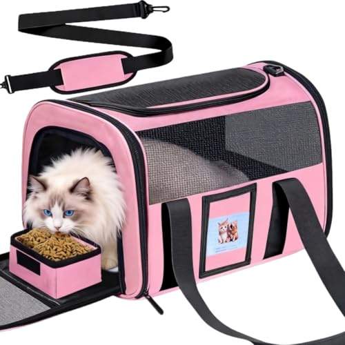 Soft Cat Carrier (Up to 16 Lbs),Small Dog Bag Soft-Sided Cat Carriers