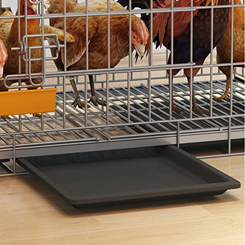 Hühnerstall mit Rollen und herausnehmbarer Mistschale, faltbarer großer Hühnerkäfig Auslauf für den Innenbereich, geeignet für 2-6 Hühner und Enten, 2-türiges Design