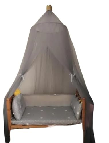 MWAHJU Ropa de Cama Colgante for niños, Dosel for con cúpula, mosquitera algodón, Cortina for, Lectura, Juego, decoración del hogar para NiñOs & NiñAs(Gray)