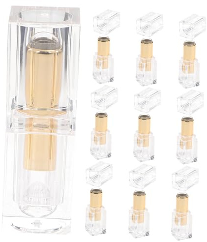 TOPBATHY 10 Stück Transparente Nachfüllbare Lippenbalsam Lipgloss röhrchen Plastikfrei Auslaufsicher Kompakt für DIY Kosmetik für Reise Business und Alltag Lippenpflege Behälter