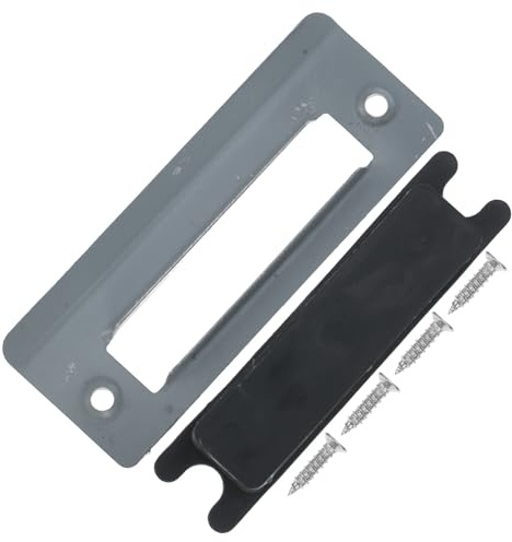 Ipetboom Plaques de Gâche de Serrure de Porte Intérieure 6 Pièces 35-45 Mm Universelles en Métal Vis, Bande de Chant Polie et Fixation Renforcée pour Portes en Bois de Chambre
