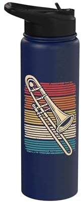 Posaunist Orchester Musiker Retro Posaune Stainless Steel Insulated Water Bottle