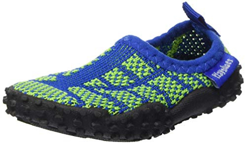 Playshoes Strick-Aqua-Schuhe, Aqua Schuhe, Grün (blau/grün 791), 28/29 EU (10.5 Child UK)