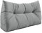 Lancashire Textiles Faux Suede Triangular Wedge Cushion - Headboard Bolster Support Pillow - Single Bed 20 x 50 x 90cm - Colour - Steel Grey