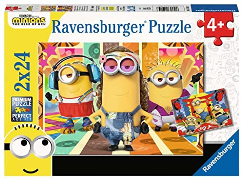 Ravensburger 5085 Kinderpuzzle, Die Minions in Aktion, Puzzle für Kinder ab 4 Jahren, Mit 2 x 24 Teilen