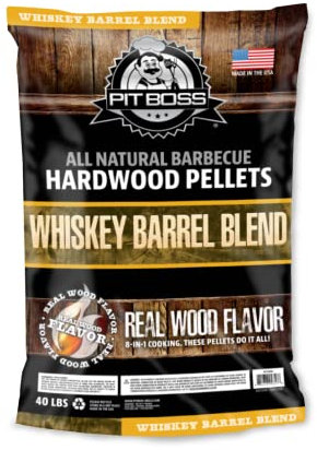 Pit Boss (miscela di barili di whisky da 18,1 kg) in legno duro naturale per barbecue a pellet e affumicatori