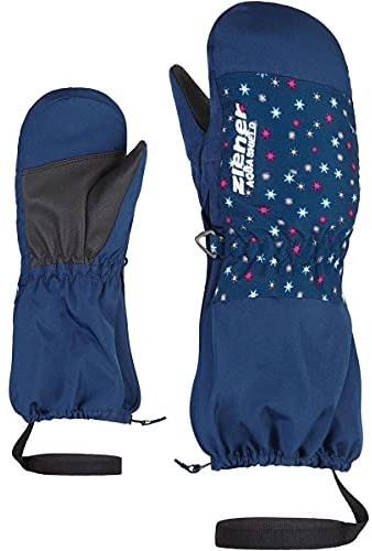 Ziener flicka Levi som skidhandskar/vintersport | vattentät, andas snowflake print 80 cm