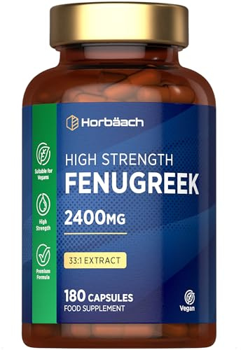 Fieno Greco Capsule 2400mg | Fenugreek Supplements | 180 Capsule Vegane | 800mg per Capsula | Premium Fieno Greco Polvere | by Horbaach