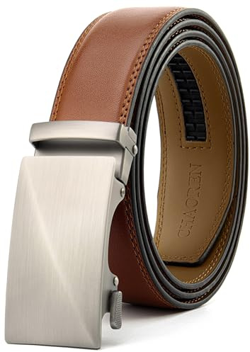 CHAOREN Cintura Da Uomo In Pelle, Cintura Automatica, Senza Fori, Larghezza 35 mm, Misura Personalizzata