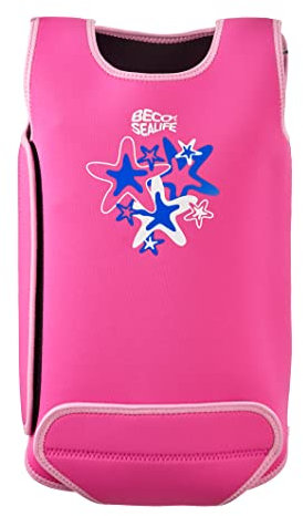 Beco-Sealife Baby-Schwimmanzug, wärmender Baby-Neoprenanzug aus 2 mm SCR-Neopren, Unisex Baby Badeanzug mit UV Schutz UPF 50+ für Jungen & Mädchen – in Pink, 0-3 Monate