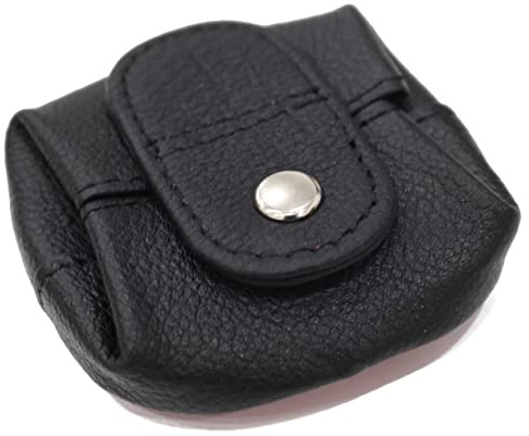 Van Der Rich ® - Minigeldbörse mit Kleingeldschütte Leder- Damen/Herren (Schwarz)