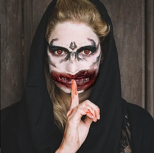Halloween Decorations Temporäre Tattoos,10stk Gesichts Tattoo Totenkopf Skull zum Aufkleben + 9stk Spinnen Tattoos Aufkleber,Halloween Stickers Fake Tattoos für Halloweenkostüm Gruselparty
