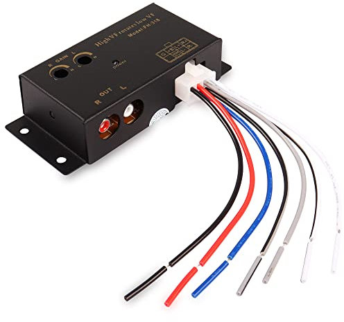 XMSJSIY Car Audio High to Low Converter Adapter Line Input to RCA Stereo Output Coverter for Car Subwoofer Amplifier Stereo -1 Pcs