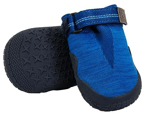 RUFFWEAR Hi & Light Dog Shoes, Pair, Premium Dog Boots, Breathable Trail Shoes with Grip, Dog Running Shoes & Climbing Shoes or for Injured Paws, Protection for Hot or Cold Weather, 5.7cm, Blue Pool