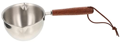 BESTonZON Casserole à Sauce Métal Avec Poignée Petite Marmite à Lait Portable Casserole à Huile Avec Bec Verseur Pour Cuisine