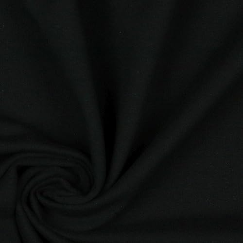 Bio Soft Sweat | Uni | zertifiziert | viele Farben | Meterware (schwarz)