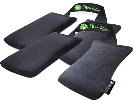 Mon Bijou Bambus Aktivkohle natürlicher Deodorizer Geruchsentferner Erfrischer Feuchtigkeitsentferner für Schuhe, Boxhandschuhe, Handschuhe, Wohnung, Schubladen 2 x Paar