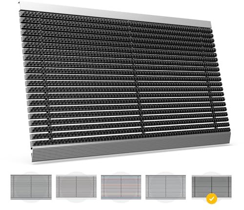 Entrando Fußmatte 40x60 cm - Aluminium, flach & rutschfest, für Haustür, Wohnung & Terrasse - wetterfeste Schmutzfangmatte mit Bürstenprofil außen - Schwarz