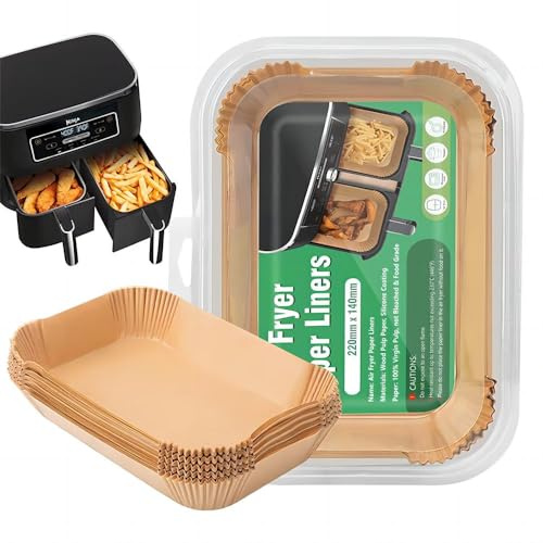 ACCEWIT Baking Paper Air Fryer Rectangular, Pack of 120, 20.5 x 13 cm