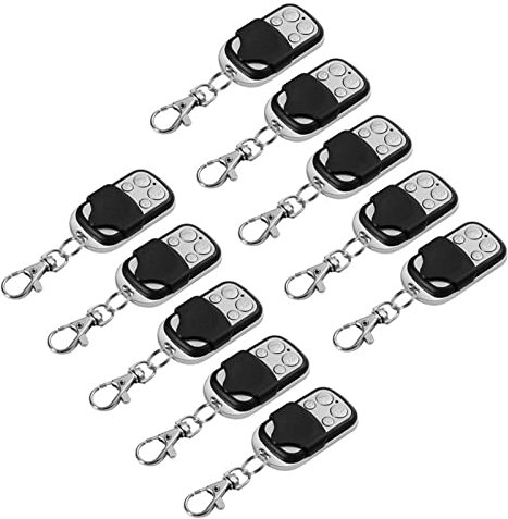 Fesjoy 10Pcs Electric Cloning Universal Gate Garage Door Opener Remote Control Fobs 433MHz Replacement Key Fob