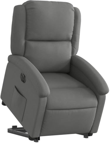vidaXL Relaxsessel mit Aufstehhilfe Elektrisch Dunkelgrau Stoff