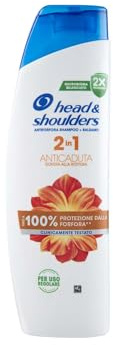 Head & Shoulders Anticaduta Shampoo e Balsamo Antiforfora 2 in 1 per lei 250ml. Fino al 100% di Protezione dalla Forfora, Clinicamente Testato. Per Tutti i Tipi di Cute e Capelli. Per Uso Quotidiano