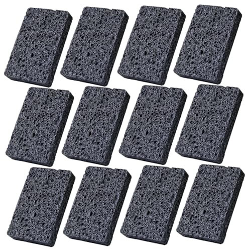 Schwamm Küche Küchenschwamm Spülschwämme 12pcs Nicht-Kratzer-Peeling-Schwamm absorbierende Küchenschwämme Schnellschaumschrubbenpolster für mühelose Reinigungsgerichte Töpfe Pfannen Schwarz
